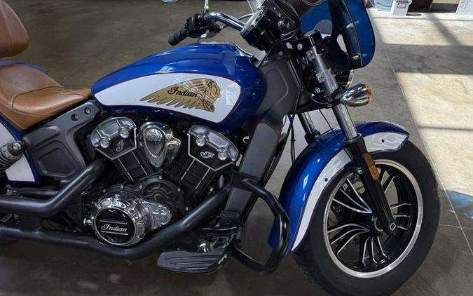 2017 Indian Motorcycle® Scout® ABS Brilliant Blue Over White and Red