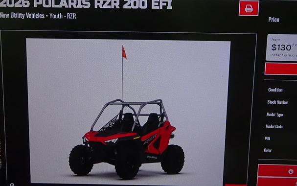 2026 Polaris RZR 200 EFI