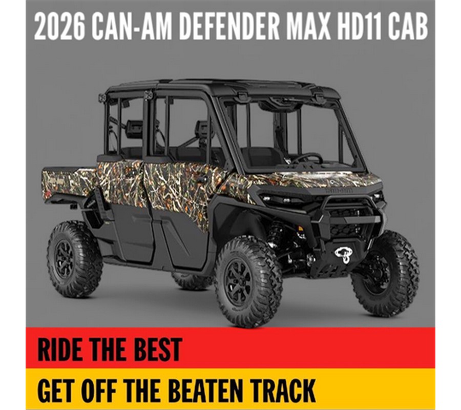 2026 Can-Am Defender MAX XT CAB HD11 with 10.25 in. touchscreen display