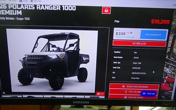 2026 Polaris Ranger 1000 Premium