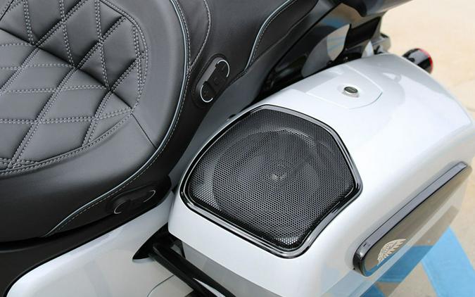 2026 Indian Motorcycle® Pursuit® Dark Horse® 112 w/ PowerBand Audio Ghost White Metallic with Black