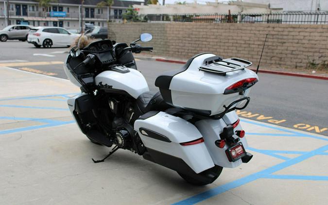 2026 Indian Motorcycle® Pursuit® Dark Horse® 112 w/ PowerBand Audio Ghost White Metallic with Black