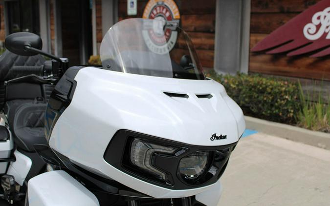 2026 Indian Motorcycle® Pursuit® Dark Horse® 112 w/ PowerBand Audio Ghost White Metallic with Black