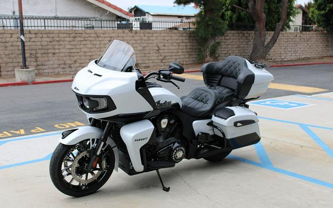 2026 Indian Motorcycle® Pursuit® Dark Horse® 112 w/ PowerBand Audio Ghost White Metallic with Black