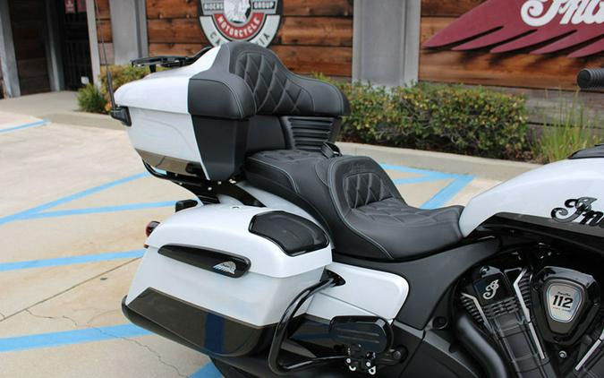 2026 Indian Motorcycle® Pursuit® Dark Horse® 112 w/ PowerBand Audio Ghost White Metallic with Black