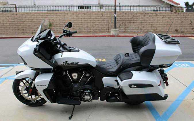 2026 Indian Motorcycle® Pursuit® Dark Horse® 112 w/ PowerBand Audio Ghost White Metallic with Black