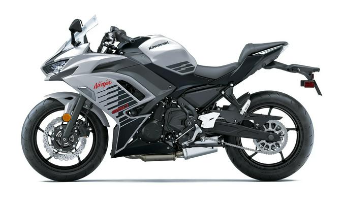 2026 Kawasaki Ninja 650 ABS Metallic Matte Whitish Silver/Metallic Flat Spark Black - 109487