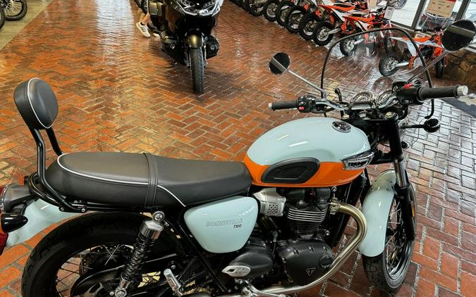 2023 Triumph Bonneville T100 Meriden Blue / Tangerine