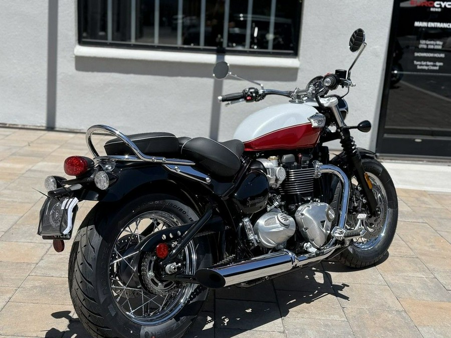 2025 Triumph Bonneville Speedmaster Snowdonia / Cranberry Red