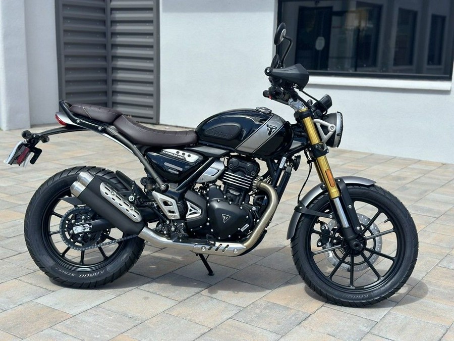 2025 Triumph Scrambler 400 X Phantom Black / Silver Ice