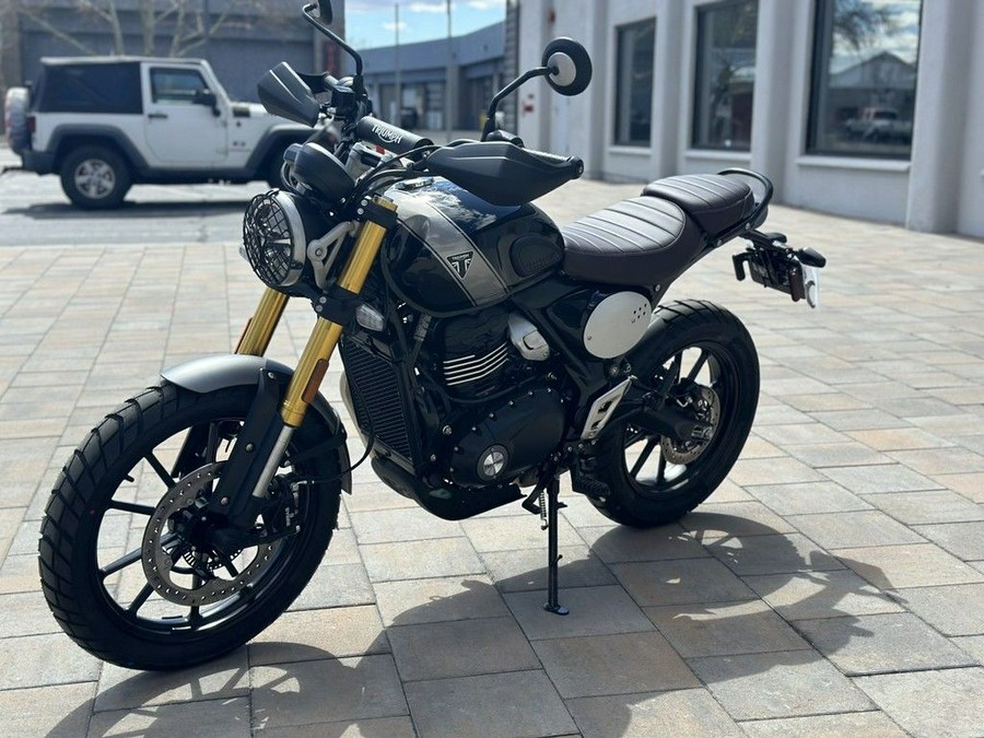 2025 Triumph Scrambler 400 X Phantom Black / Silver Ice