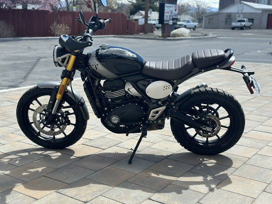 2025 Triumph Scrambler 400 X Phantom Black / Silver Ice