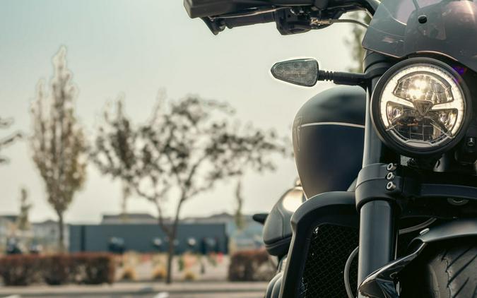 2025 Triumph Rocket 3 Storm GT Matte Sapphire Black and Satin Pacific Blue