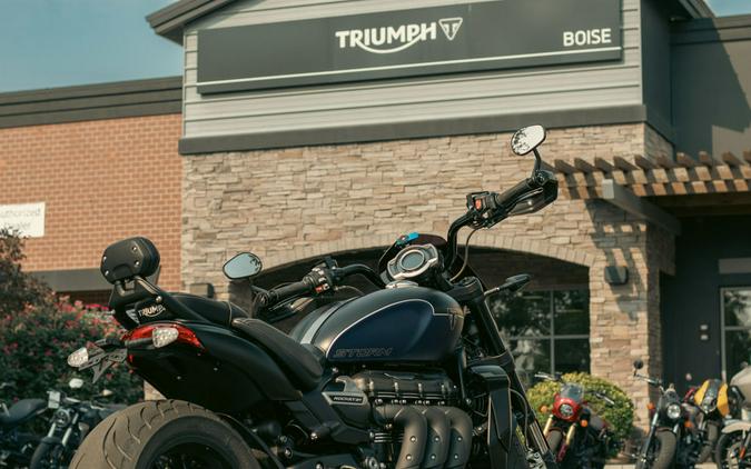 2025 Triumph Rocket 3 Storm GT Matte Sapphire Black and Satin Pacific Blue