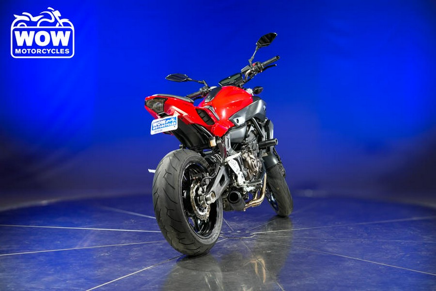 2017 Yamaha FZ 07 FZ-07 FZ7 700 FZ07 ABS