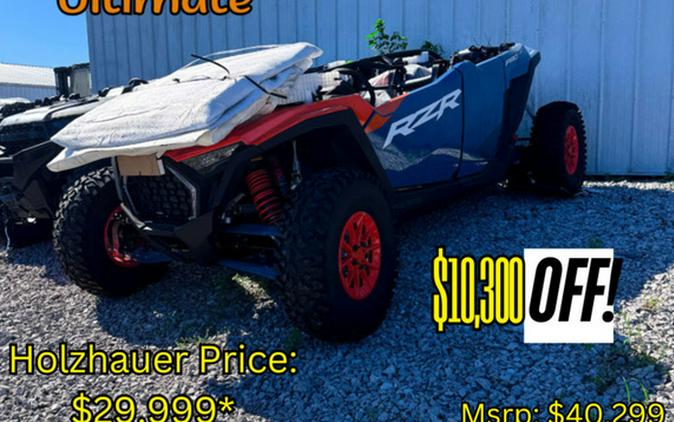 2025 Polaris RZR Pro S 4 Ultimate Orange Burst Zenith Blue