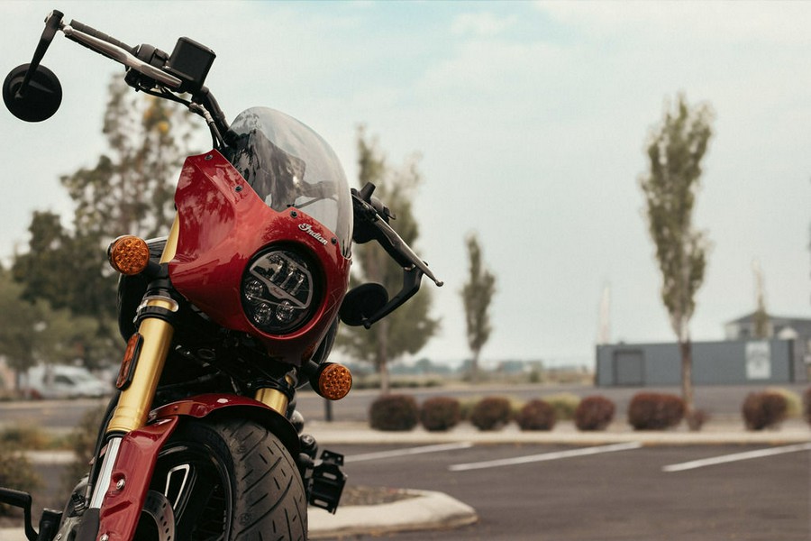 2025 Indian Motorcycle® 101 Scout® Sunset Red Metallic with Graphics