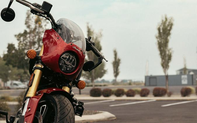 2025 Indian Motorcycle® 101 Scout® Sunset Red Metallic with Graphics