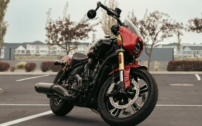 2025 Indian Motorcycle® 101 Scout® Sunset Red Metallic with Graphics