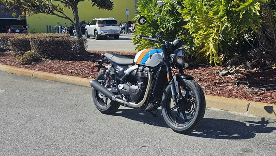 2026 Triumph Speed Twin 900 Pure White/Maui Blue/Tangerine Oran