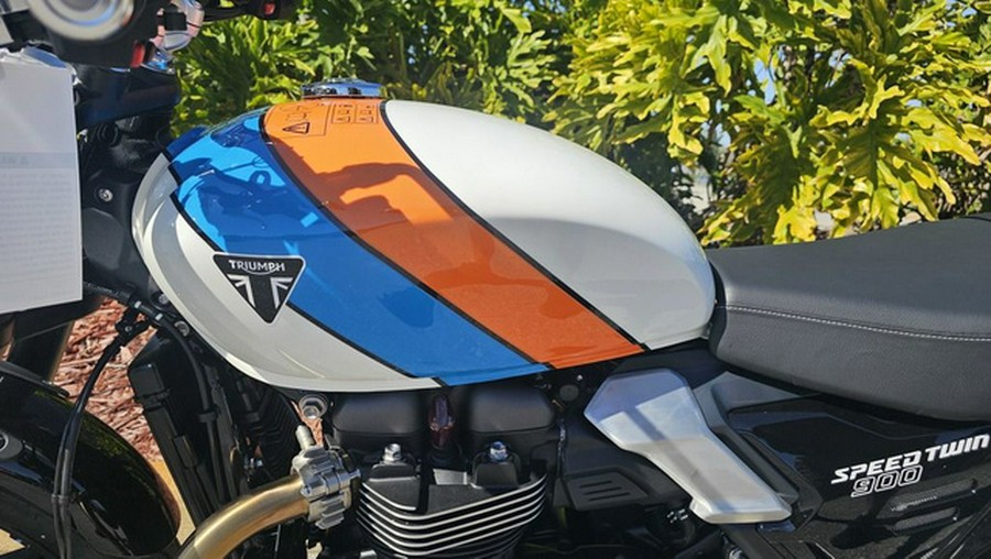 2026 Triumph Speed Twin 900 Pure White/Maui Blue/Tangerine Oran