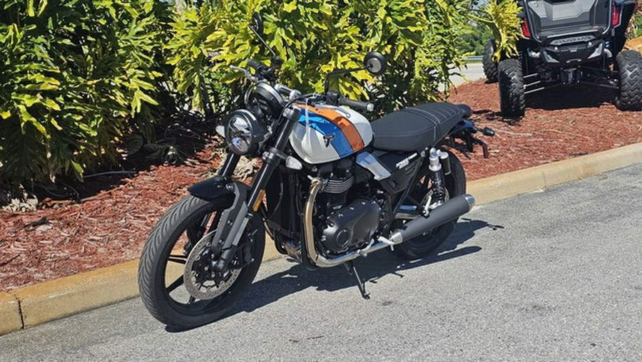 2026 Triumph Speed Twin 900 Pure White/Maui Blue/Tangerine Oran