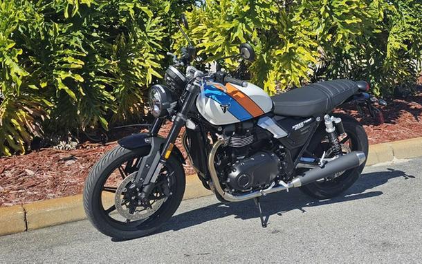 2026 Triumph Speed Twin 900 Pure White/Maui Blue/Tangerine Oran
