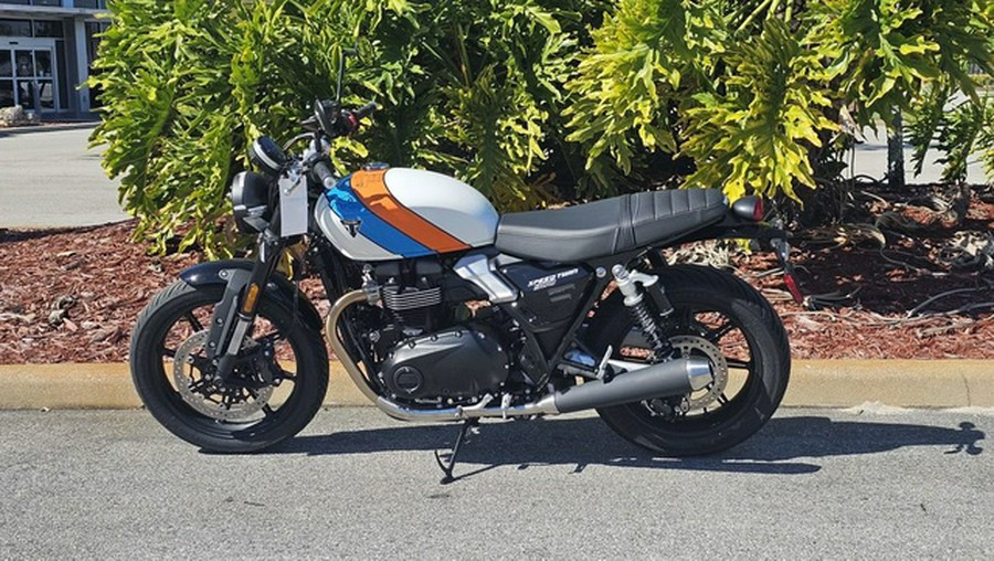 2026 Triumph Speed Twin 900 Pure White/Maui Blue/Tangerine Oran