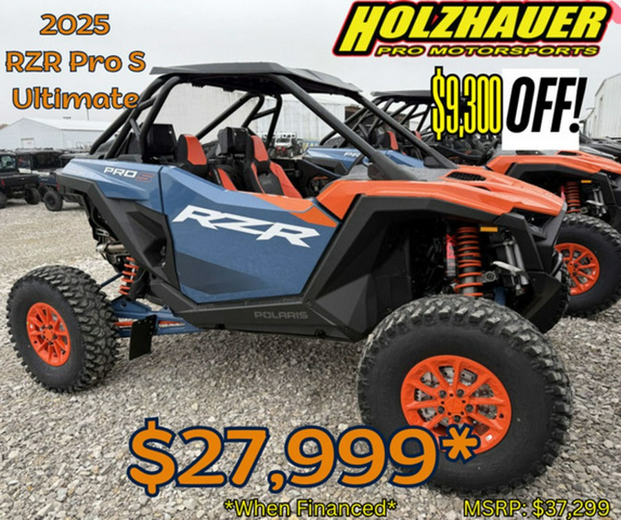 2025 Polaris RZR Pro S Ultimate Orange Burst Zenith Blue