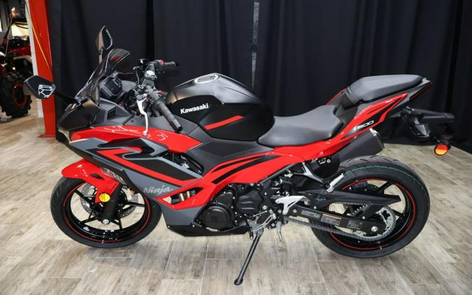 2024 Kawasaki Ninja 500 ABS Passion Red/Metallic Flat Spark Bla