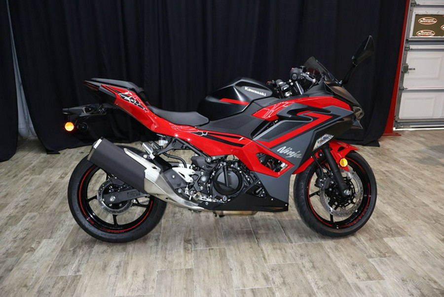 2024 Kawasaki Ninja 500 ABS Passion Red/Metallic Flat Spark Bla