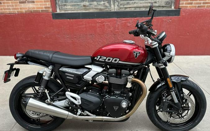 2025 Triumph Speed Twin 1200 Carnival RedSapphire Black