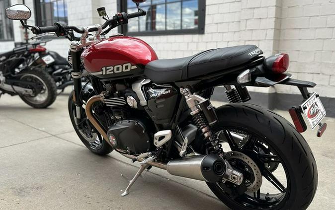 2025 Triumph Speed Twin 1200 Carnival RedSapphire Black