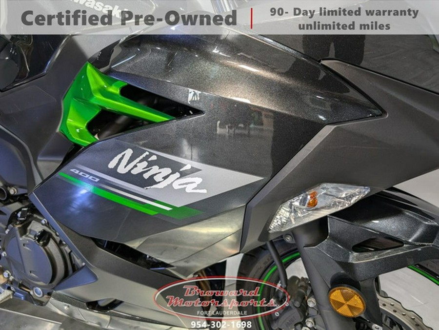 2023 Kawasaki Ninja 400 Metallic Magnetic Dark Gray/Twilight Bl KRT Edition