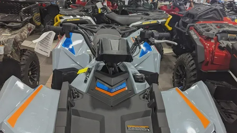 New 2024 POLARIS SCRAMBLER 850 STORM GRAY AND RADAR BLUE