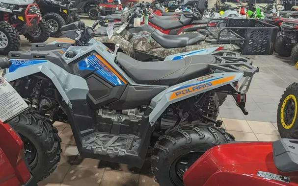 New 2024 POLARIS SCRAMBLER 850 STORM GRAY AND RADAR BLUE