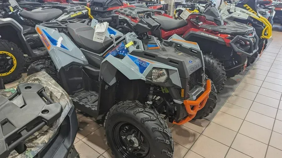 New 2024 POLARIS SCRAMBLER 850 STORM GRAY AND RADAR BLUE