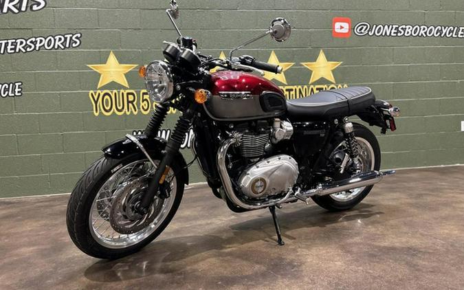 2023 Triumph Bonneville T120 Cordovan Red Silver Ice