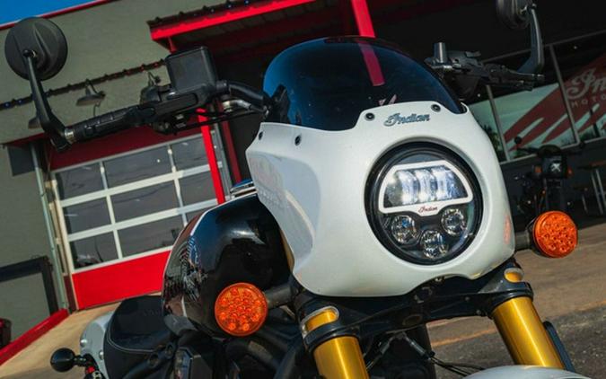 2025 Indian 101 Scout Ghost White Metallic With Graphics