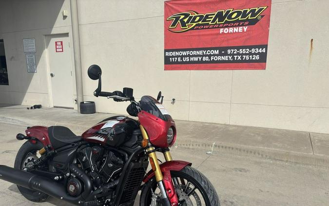 2025 Indian Motorcycle® 101 Scout® Sunset Red Metallic with Graphics