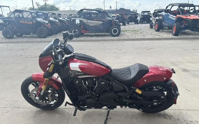 2025 Indian Motorcycle® 101 Scout® Sunset Red Metallic with Graphics