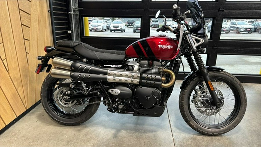 2023 Triumph Scrambler 900 Carnival Red Jet Black