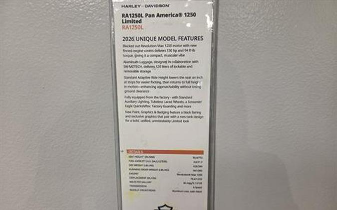 2026 Harley-Davidson Pan America® 1250 Limited