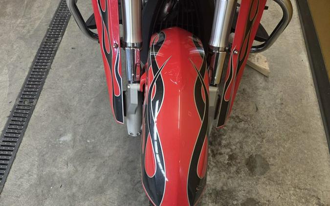 2015 Victory Motorcycles Cross Country Havasu Red with Black Flames Gloss Titanium Metallic