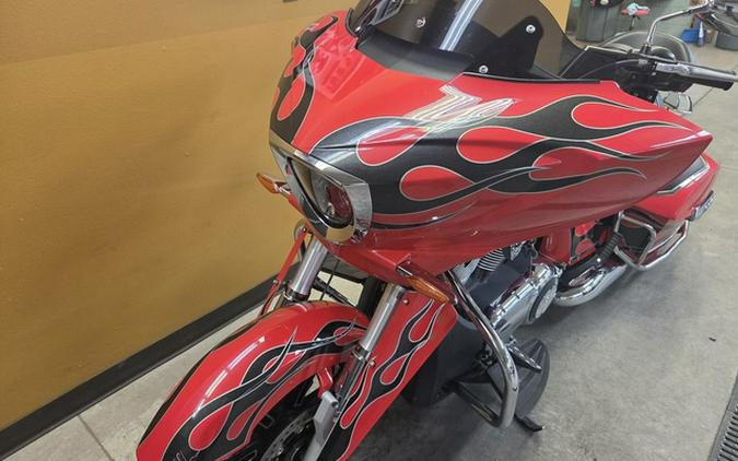 2015 Victory Motorcycles Cross Country Havasu Red with Black Flames Gloss Titanium Metallic