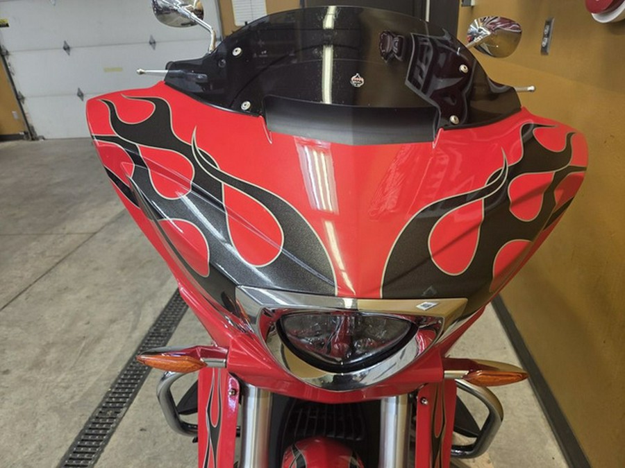 2015 Victory Motorcycles Cross Country Havasu Red with Black Flames Gloss Titanium Metallic