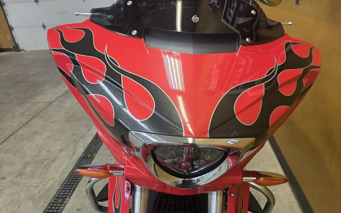 2015 Victory Motorcycles Cross Country Havasu Red with Black Flames Gloss Titanium Metallic