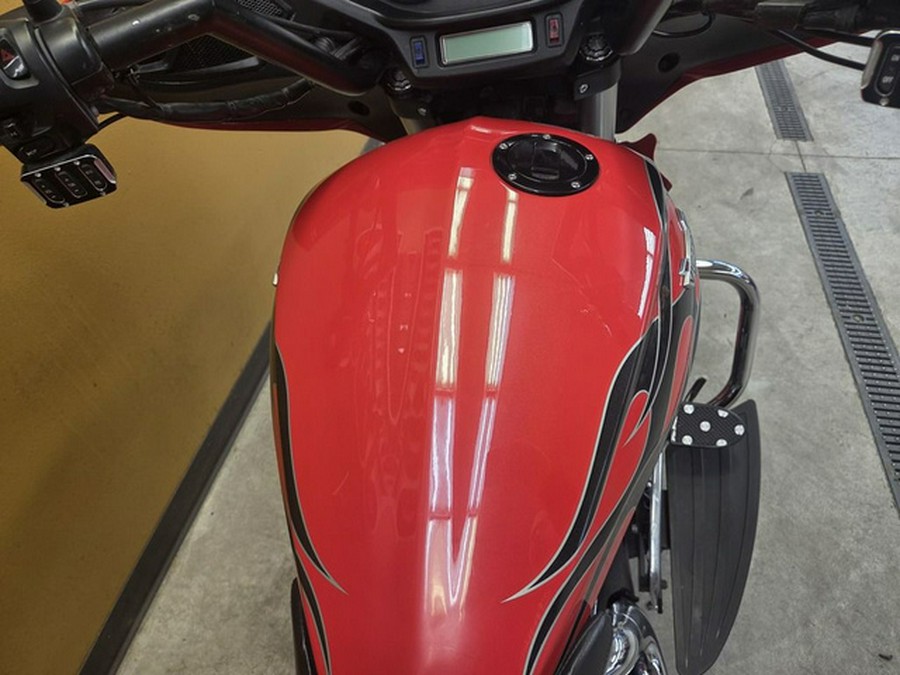 2015 Victory Motorcycles Cross Country Havasu Red with Black Flames Gloss Titanium Metallic