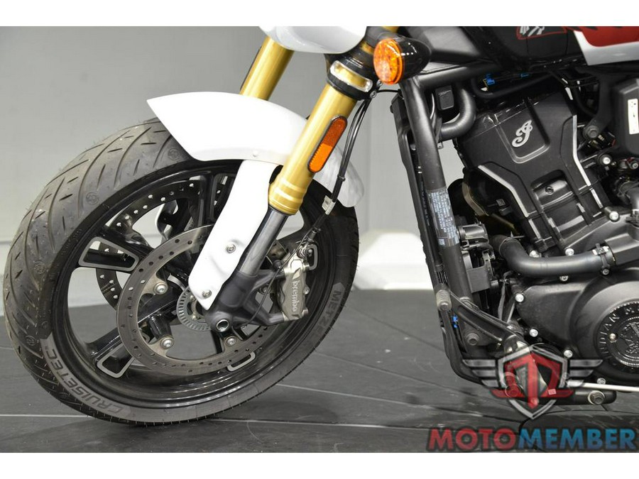 2025 Indian Motorcycle 101 SCOUT Ghost White Metallic with Graphics