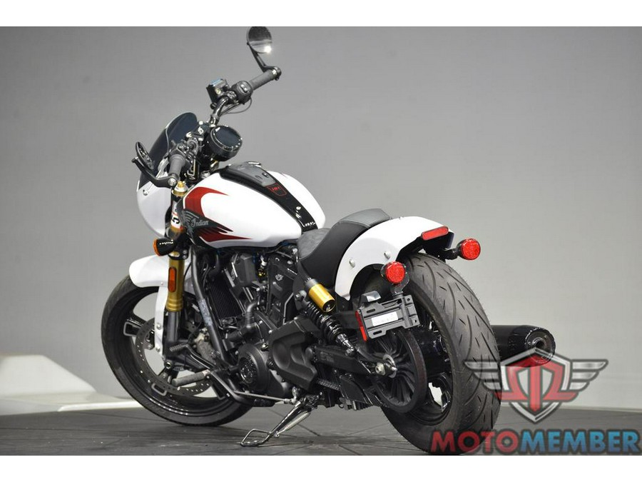2025 Indian Motorcycle 101 SCOUT Ghost White Metallic with Graphics